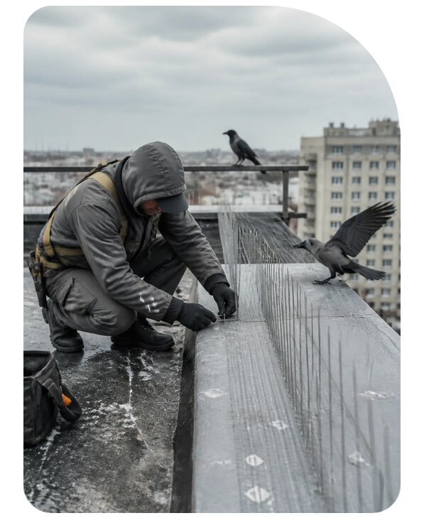 Защита от ворон под ключ в Железногорске по цене от 5169 р. | Сенат-Жлр
